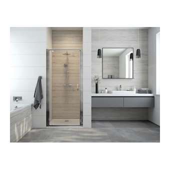 PAROI ATOUT 3 PIVOTANTE 90 VERRE TRANSPARENT PROFILE ARGENT BRILLANT|Leda-LD1L13AT3P09033