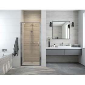 PAROI ATOUT 3 PIVOTANTE 90 VERRE TRANSPARENT PROFILE ARGENT BRILLANT|Leda-LD1L13AT3P09033
