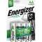 Pile rechargeable AA x 4 rechargeable des centaines de fois
