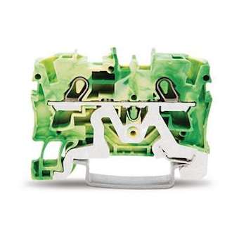 TOPJOB'S Borne de protection 2C / 4 (6) mm² / Vert-Jaune|Wago contact-WAG2004-1207