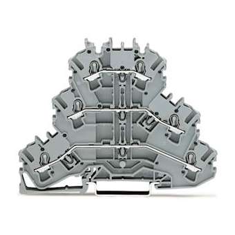 TOPJOB'S Borne 3 étages 2,5 (4) mm² / Gris-Gris-Gris|Wago contact-WAG2002-3201