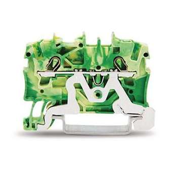 TOPJOB'S Borne de protection 2C / 1,5 (2,5) mm² / Vert-Jaune|Wago contact-WAG2001-1207