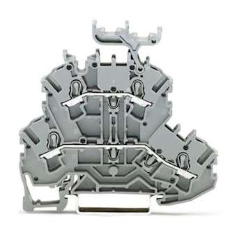 TOPJOB'S Borne 2 étages 2,5 (4) mm² / Gris-Gris / Support|Wago contact-WAG2002-2231