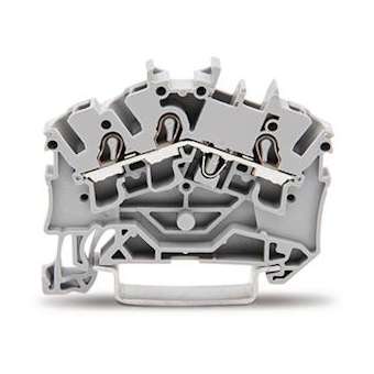 TOPJOB'S Borne de passage 3C inclinée / 2,5 (4) mm² / Gris|Wago contact-WAG2002-6301