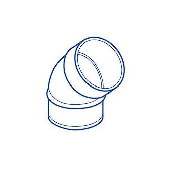PVC Coude MF 45DEG 40 Blanc GN|Wavin-WAV3025348