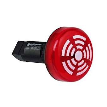Combiné Feu fixe/Buzzer 80dB - Série 150 - 230VAC - Rouge - Montage encastré|-WRM15010068