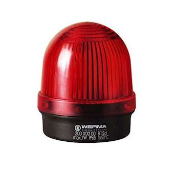 Feu fixe - Série 200 - 12-230VAC/DC - Rouge - Montage à plat|-WRM20010000