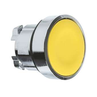 Harmony XB4 - tête bouton poussoir - D22 - affleurant - jaune|Schneider Electric-SCHZB4BA5