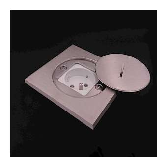 Prise de sol etanche 1 prise 16A-250V - couvercle inox|Xeta premium-XETBFC102-2