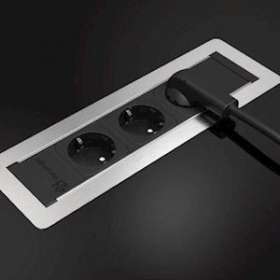 Versaframe - bandeau multiprise de bureau encastrable - 3 prises|Xeta premium-XET110006