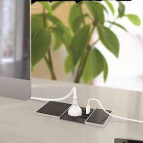 Versapad Chrome - dock encastrable 1 prise + 2 USB|Xeta premium-XET110004