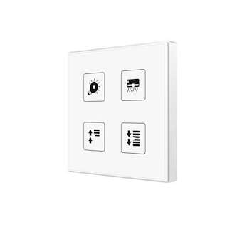 Interrupteur capacitif Square TMD 4 boutons. Capteur Température.|Zennio avance y tecnologia-ZNNZVI-SQTMD4-CUS