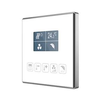 Interrupteur capacitif de 5 boutons- display graphique supérieur avec thermostat|Zennio avance y tecnologia-ZNNZVI-SQTMDD