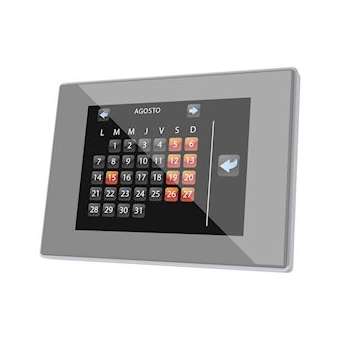Ecran tactile couleur capacitif avec video portier. Cadre polycarbonate - Argent|Zennio avance y tecnologia-ZNNZVI-Z41COM-SP