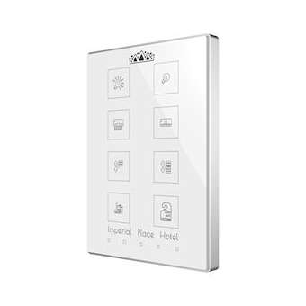 Interrupteur capacitif Touch-MyDesign de 8 boutons avec thermostat.|Zennio avance y tecnologia-ZNNZVI-TMDP8