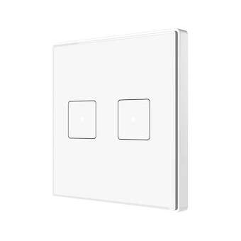 Interrupteur capacitif Square TMD 2 boutons. Capteur Température.|Zennio avance y tecnologia-ZNNZVI-SQTMD2-CUS