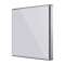 Interrupteur capacitif Square TMD 2 boutons. Capteur Température. Argent.|Zennio avance y tecnologia-ZNNZVI-SQTMD2-S