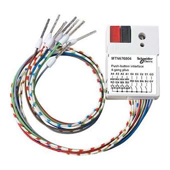 KNX - module d'entrées binaires à encastrer - 4 entrées 4 sorties LED|Schneider Electric-SCHMTN670804