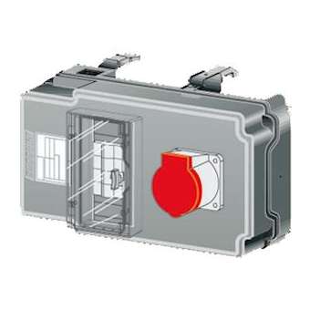 Boîtier dérivation 32A pour CEP MR - pré-équipé disj. 4P courbe C - prise 3P+N+T|Zucchini france-ZUCZU50414192