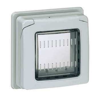 Adaptateur IP55 pour mécanismes Mosaic 2 modules pour coffrets mobiles P17|Legrand-LEG053948