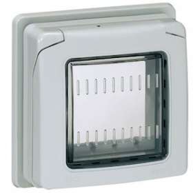 Adaptateur IP55 pour mécanismes Mosaic 2 modules pour coffrets mobiles P17|Legrand-LEG053948