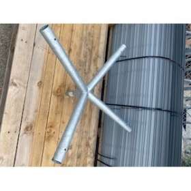 Quadruple crossette KC en acier galvanisé, 0.50m, 5 degrés pour fût 60 mm|Petitjean-PTJ6880884113