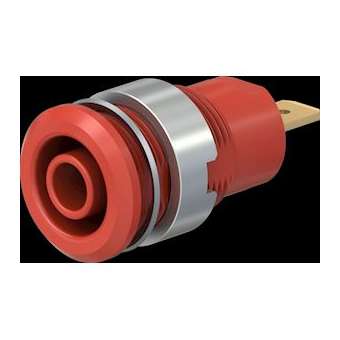 Douille 4 mm de sécurité rouge|Staubli-TTT23300022