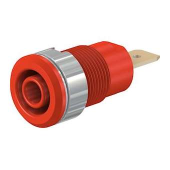 Douille 4 mm de sécurité rouge|Staubli-TTT23306022