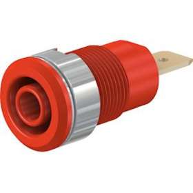 Douille 4 mm de sécurité rouge|Staubli-TTT23306022