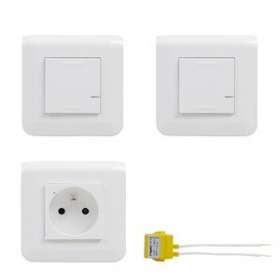 Pack extension Mosaic with Netatmo 1 inter+ 1 prise + 1 cde sans fil - blanc|Legrand-LEG077730L