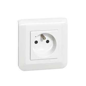 Prise connectée Mosaic with Netatmo 16A 3680W bornes automatiques - blanc|Legrand-LEG077711L