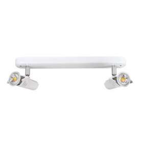 COSMOS B2 - Plaf./Appl.Mur 2 spots GU10, blanc, a/lpes LED 6W 3000K 500lm incl|Aric-ARI0578