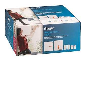 Pack Sécurité 4 groupes Sepio Radio jusqu'à 40 détecteurs|Hager-HAGRLP305F