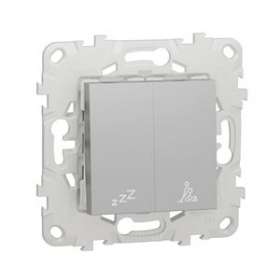Unica - commande pour indicateur de chambre hôtel - Alu - mécanisme + support|Schneider Electric-SCHNU521730
