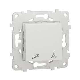 Unica - commande pour indicateur de chambre hôtel - Blanc - mécanisme + support|Schneider Electric-SCHNU521718