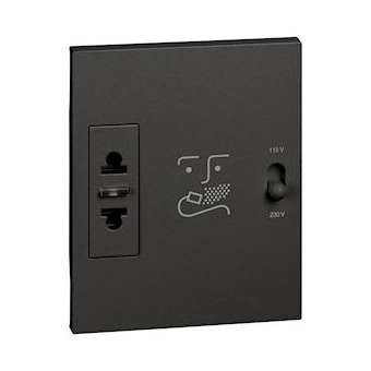 Prise rasoir Living Now 3 modules - noir|Bticino-TICBTKG4177