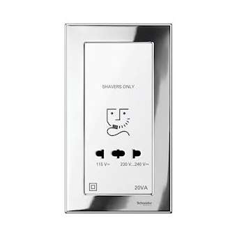 Merten M-Plan - enjoliveur pour prise rasoir - blanc polaire brillant|Schneider Electric-SCHMTN213619