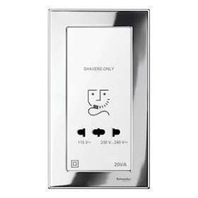 Merten M-Plan - enjoliveur pour prise rasoir - blanc polaire brillant|Schneider Electric-SCHMTN213619