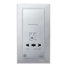 Enjoliveur M-Plan pour prise de rasoir, aluminium|Schneider Electric-SCHMTN213560