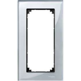 M-Plan Verre Diamant plaque de finition double (prise rasoir) vertical|Schneider Electric-SCHMTN4025-3260