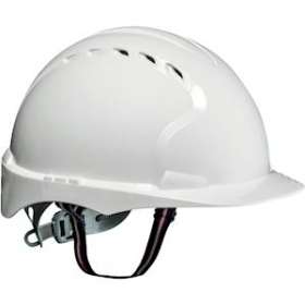 Casque électricien Evo 2 blanc avec jugulaire 2 points|Bizline-BIZ731684