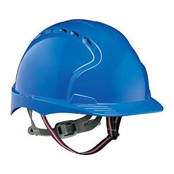 Casque électricien Evo 2 bleu avec jugulaire 2 points|Bizline-BIZ731683