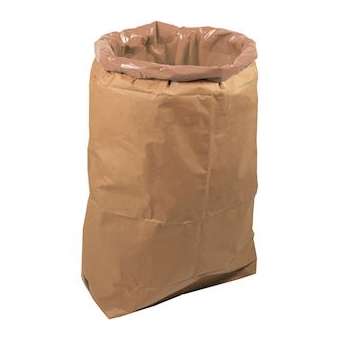 Sac à ordures de chantier renforcé papier + plastique à l'intérieur 125 L (x 25)|Bizline-BIZ730952