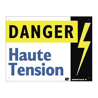 plaque alu 'haute tension'|Catu-CATAM-65-1