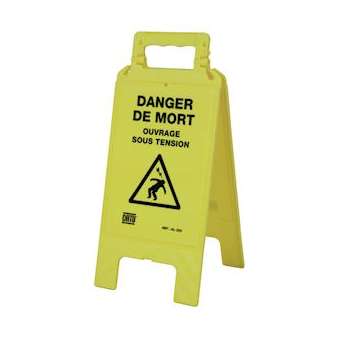 balise 'danger de mort-ouvrage ss tens.'|Catu-CATAL-320