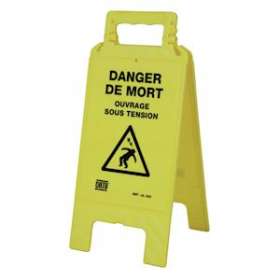 balise 'danger de mort-ouvrage ss tens.'|Catu-CATAL-320