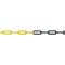 chaine plastique jaune et noir 5 m