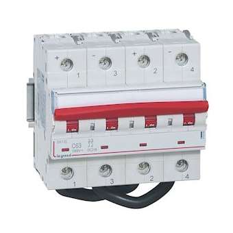 Interrupteur-sectionneur à manette 1000 V - 63A - 6 modules|Legrand-LEG414246