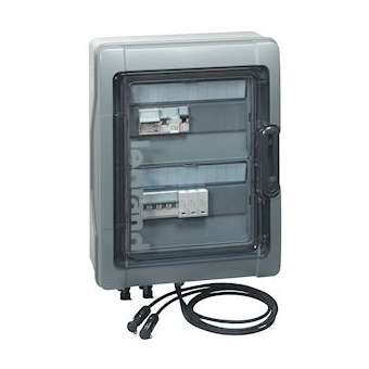 Coffret photovoltaïque - IP65 - pré-câblé 3kWc DC + AC pour 1 ou 2 chaînes|Legrand-LEG414001