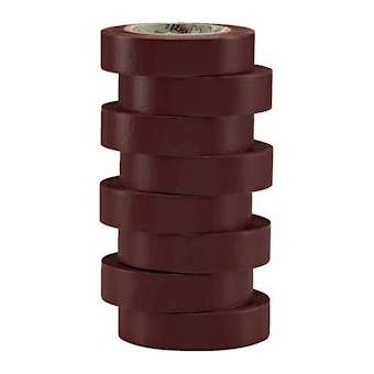 Ruban d'isolation et de repérage électrique 15 mm x 10 m x 0.15 mm brun (x 8)|Bizline-BIZ350018